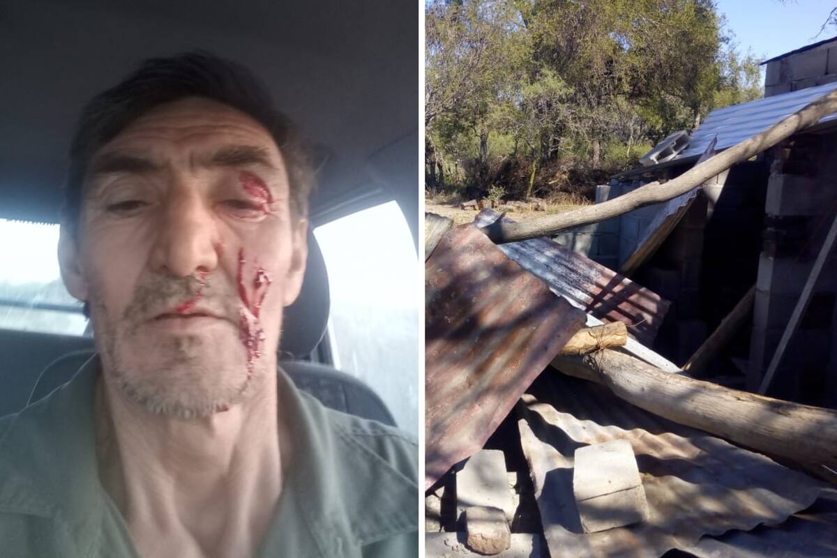 Ermelindo Espíndola luego de haber intentado detener a los usurpadores