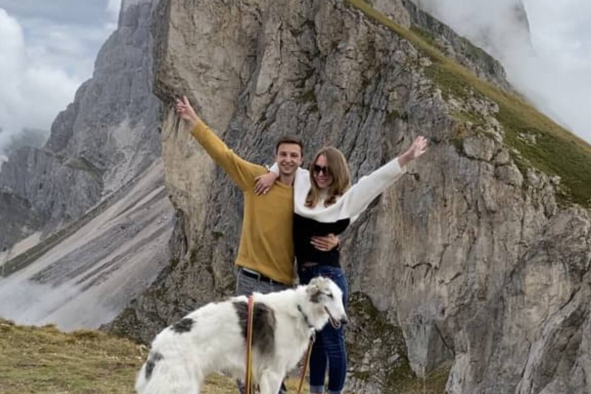 Ernestas Tyminas y Darina Karpitskaya decidieron dejar todo y convertirse en una auténtica pareja de mochileros