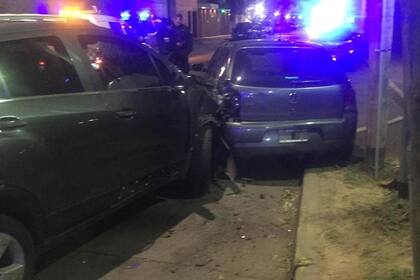 Así quedaron los autos luego del choque