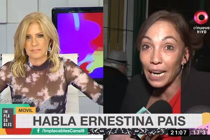 Ernestina Pais se quejó porque la hicieron salir en un móvil sin previo aviso y Susana Roccasalvo decidió sacarla del aire