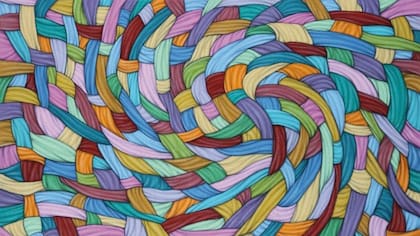 Toda una serie de pinturas de Ernesto Bertani tenían inspiración textil