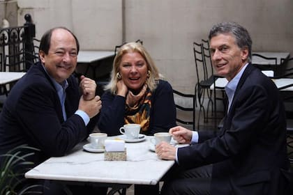 Ernesto Sanz, Elisa Carrió y Mauricio Macri