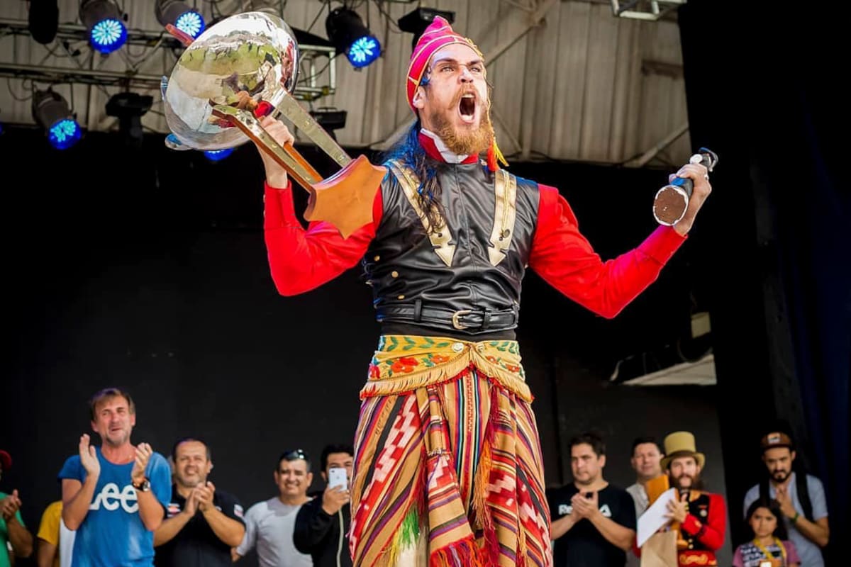 Ernesto Tito Díaz en 2019, cuando se consagró campeón del festival de malambo más importante del país; ahora disfruta de su gran presente en La Academia, el reality que conduce Marcelo Tinelli