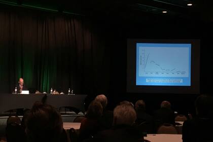 Ernesto Viglizzo durante el evento de Conservando