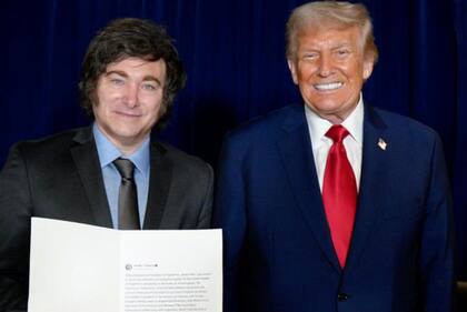 Donald Trump le entregó su respaldo a Javier Milei en Nueva York.