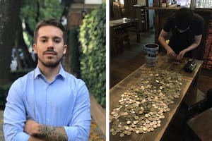 Es argentino, trabaja como delivery en Alemania y se hizo viral contando las monedas que le dieron de propia en los últimos nueve meses