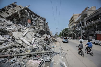 Edificios destruidos en la Franja de Gaza tras los 11 días de conflicto con Israel