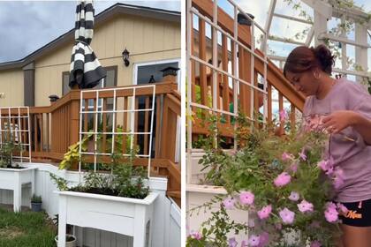 Es mexicana y compró una casa móvil que instaló en Texas