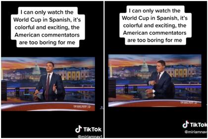 Es presentador estadounidense pero dice que prefiere ver las transmisiones del Mundial en español