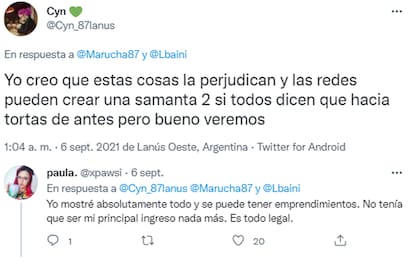 "Es todo legal": la nueva participante de Bake Off que acusaron de ser "Samanta 2" se defendió en Twitter