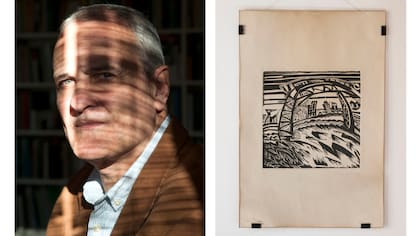 "Es un grabado del puente de La Boca, de 1990, de Félix Rodríguez, un artista que construyó un poderoso imaginario sobre la ciudad, que ha enriquecido mi forma de mirarla y recorrerla", dice Gorelik sobre su objeto elegido. Fotos: Santiago Cichero /AFV