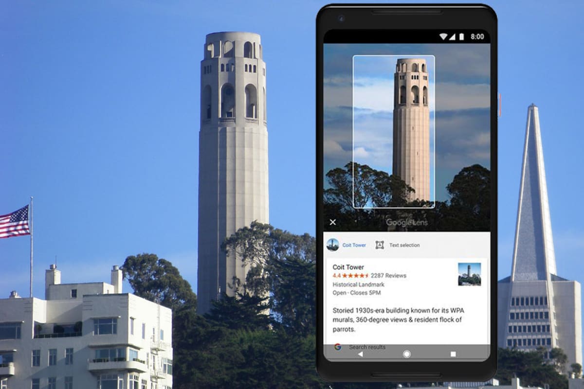Es una función que hasta ahora sólo estaba en los teléfonos Pixel; permite aplicar los algoritmos de reconocimiento de imágenes de Google a la cámara para obtener más información del entorno
