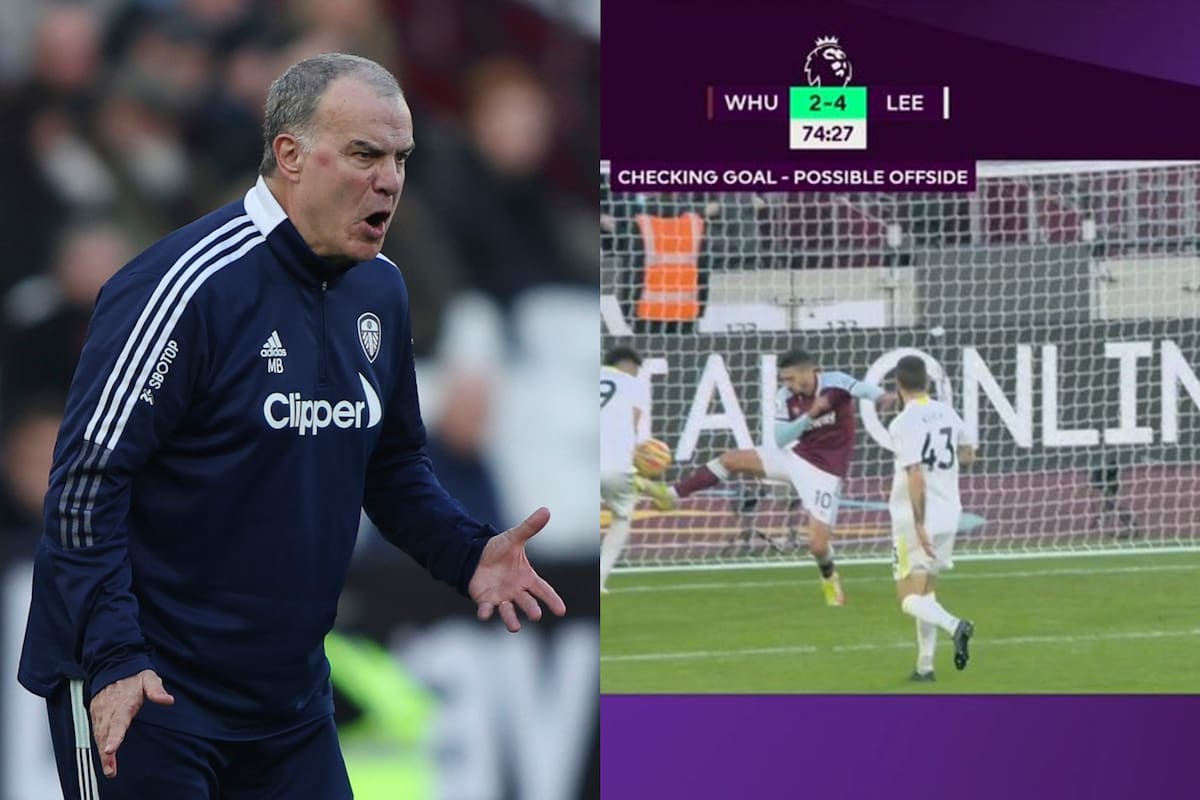 "¡Es una vergüenza!", gritó Bielsa luego de que el VAR le anulara el cuarto gol a Leeds
