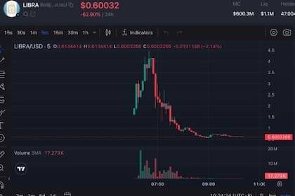 Escándalo por una criptomoneda que sugirió Milei: así se desplomó $LIBRA