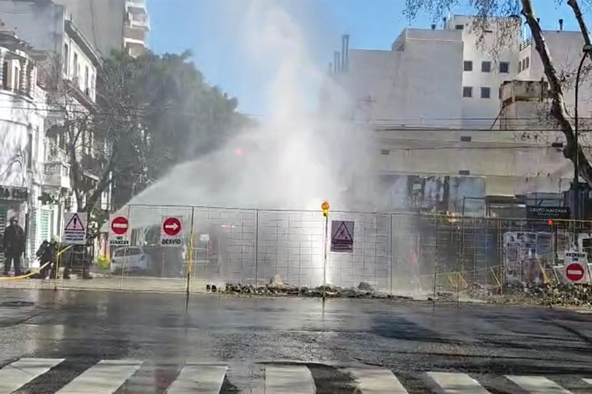Escape de gas en Juan B. Justo y Paraguay en el barrio Palermo