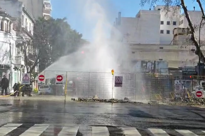 Escape de gas en Palermo: sigue el operativo para reparar el caño roto