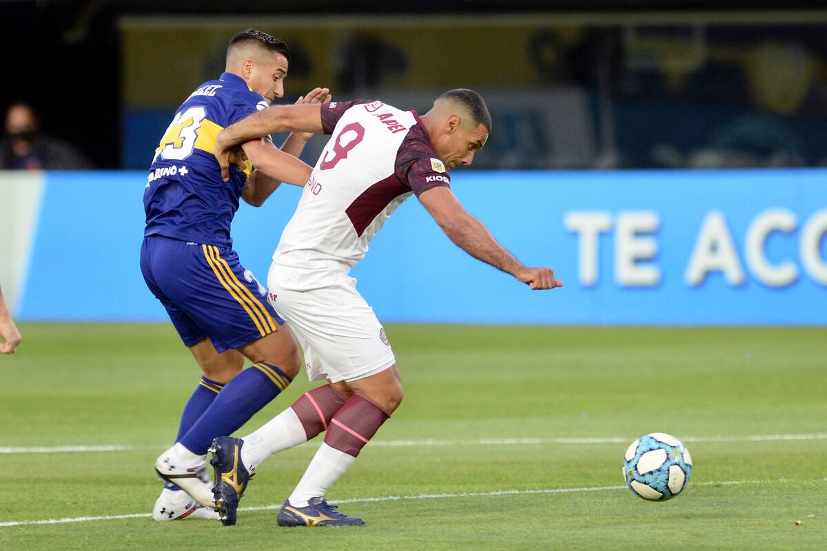Escena de Boca Juniors vs. Lanús.