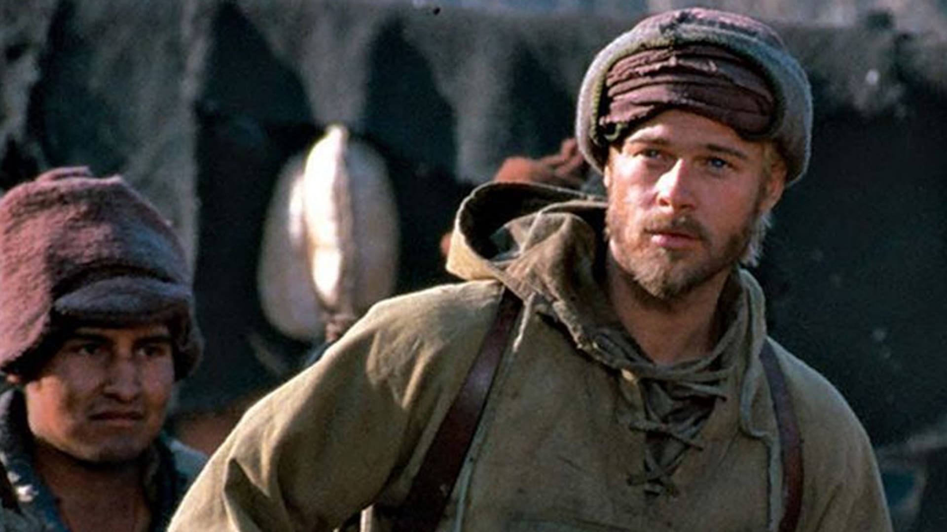 Escena de la pelicula Siete años en en Tibet, protagonizada por el actor Brad Pitt, filmada en Mendoza y La Plata
