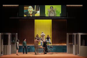 Escena de La traducción, la nueva apuesta de Matías Feldman que se estrena en el Teatro Nacional Cervantes