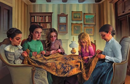 Escena de Mujercitas ilustrada por Antonio Lorente