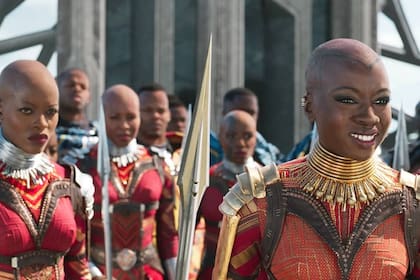 Escena del film Black Panther, de 2018, cuyas guerreras se inspiran en las Amazonas de Dahomey