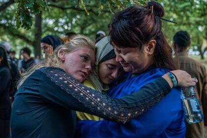 Escena tras la matanza en la mezquita de Al Noor, en Christchurch, Nueva Zelanda