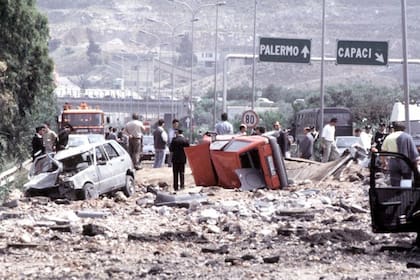 Escenario del asesinato del juez Falcone en Capaci, Sicilia
