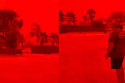 Escenas “apocalípticas”: el cielo se volvió rojo en Australia por un fenómeno poco usual.