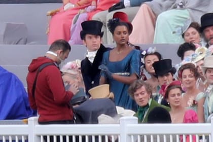 Escenas del rodaje de la segunda temporada de Bridgerton