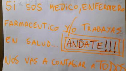Muchos escraches que proliferaron en algunos edificios de la ciudad de Buenos Aires estaban dirigidos a personal de la salud