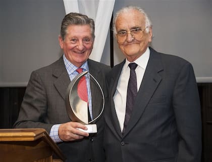 Claudio Escribano y René Balestra, en Rosario