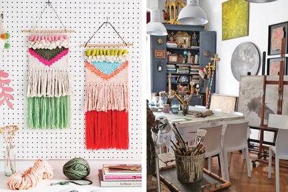 Espacio Craft ofrece cursos online. Der.: El taller de Gustavo Godoy