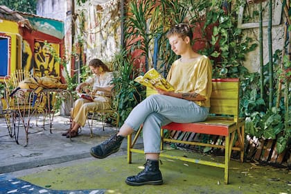 Espacio de lectura al aire libre en Notanpuan