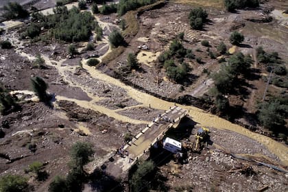 Aludes de lodo en el Camping de Biescas, España, el 8 de agosto de 1996