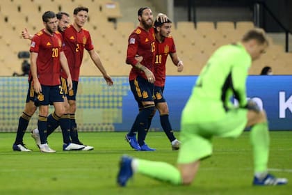 España goleó a Alemania 6 a 0 en la última Nations League