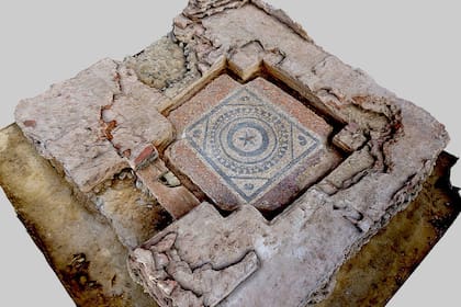 Especialistas del Museo de Arqueología de Londres realizaron una recreación en 3D de los restos del mausoleo romano hallado en el sur de Londres, en Inglaterra
