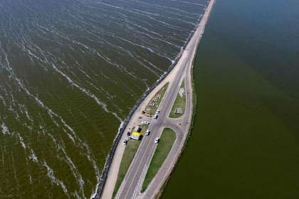 Esperan que con la obra baje el nivel de la laguna