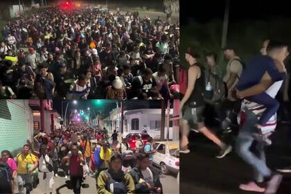 Esta caravana es, al menos, la décima de gran tamaño que sale de Tapachula (captura de videos de YouTube)