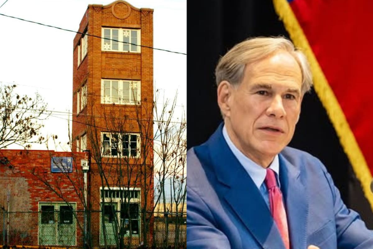 Esta ciudad donde nació Greg Abbott tiene el rascacielos más pequeño del mundo (Instagram/@pedrotorrijos_/@governorabbott)