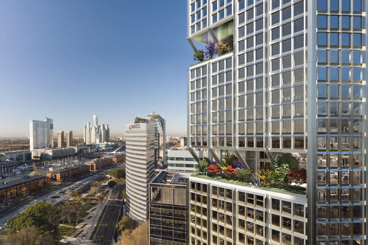 Está en Catalinas y es el tercer desarrollo diseñado por Norman Foster en la Argentina