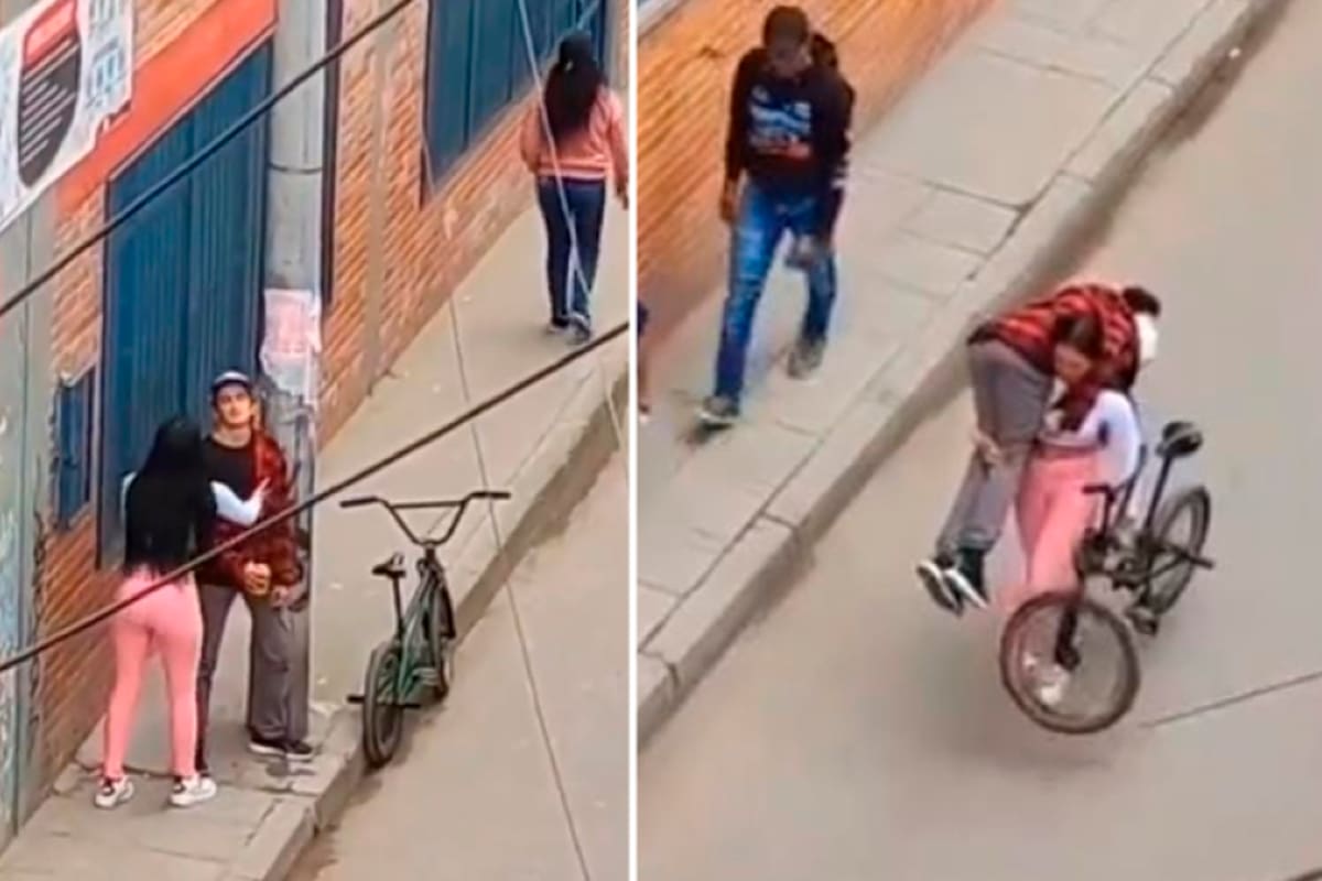 Esta es la verdadera historia del video viral de una mujer que lleva a su novio borracho en bicicleta