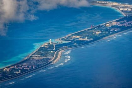 Esta es una de las islas artificiales que China ha construido en las Spratly para hacerse con el control de la región.