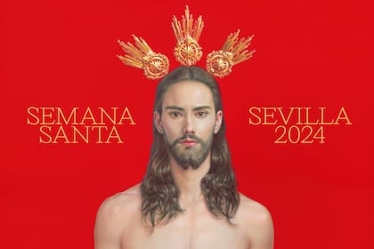 Esta fotografía difundida por el Consejo de Hermandades de Sevilla el viernes 2 de febrero de 2014 muestra el cartel que promueve las actividades de Semana Santa en Sevilla. El cartel, obra del artista sevillano Salustiano García Cruz, en que se representa a Jesús joven, apuesto y vistiendo sólo un taparrabos, ha desatado polémica en las redes sociales. (Consejo de Hermandades de Sevilla vía AP)