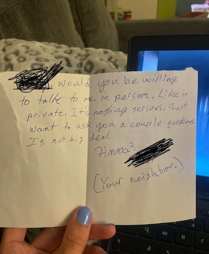 Esta fue la primera carta que le envió