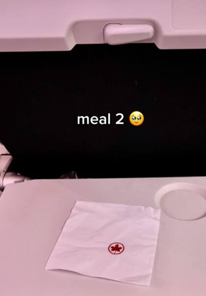 Esta fue la "segunda comida" de la pasajera