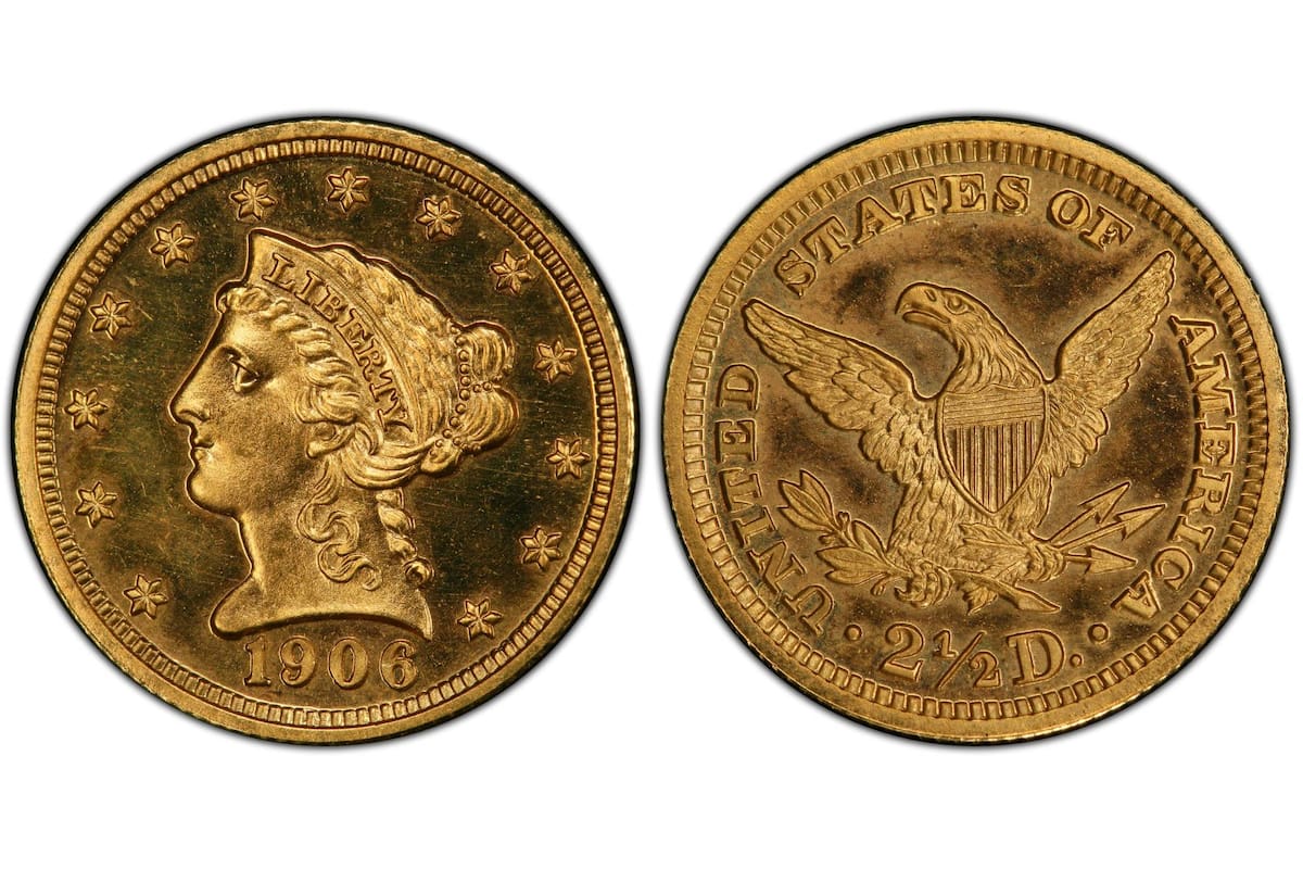 Esta moneda de oro de 2.50 dólares acuñada en 1906 dentro de la serie Liberty Head se convirtió en una pieza de alto valor en el mercado numismático