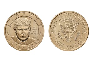 Estados Unidos comenzó a acuñar la moneda de US$1 con el rostro de Donald Trump
