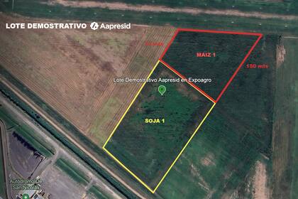 "Esta parcela será un reflejo del sistema productivo impulsado por la institución, basado en una metodología innovadora de cinco pasos”, indicaron los organizadores de Expoagro
