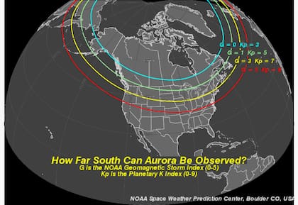 Esta tormenta geomagnética, clasificada actualmente como clase G2