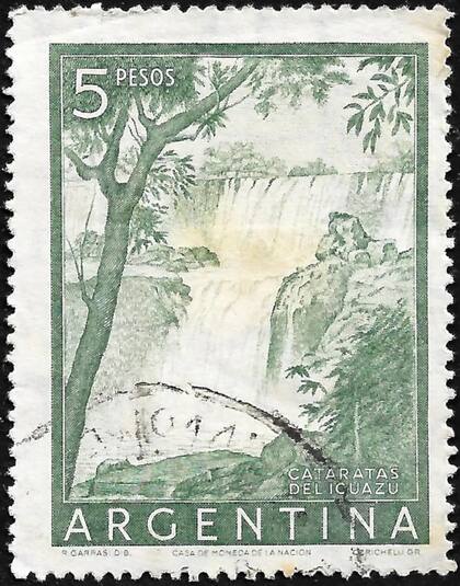 Estampilla Cataratas del Iguazú.
